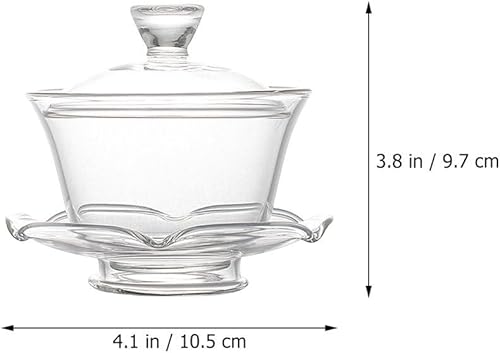 Miniatura 6 de Cabilock Glass Teacup - 1 Set Glass Tea Cup With Lid Chinese Tea Cup Set, Loose Tea-leaf Brewing System, Simple Filtration Teacups for Family Daily