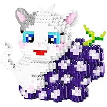 Larcele Micro Building Blocks Animal Set, DIY Mini 3D Building Toy Bricks,2283 Dots KLJM-10 Grape Cat