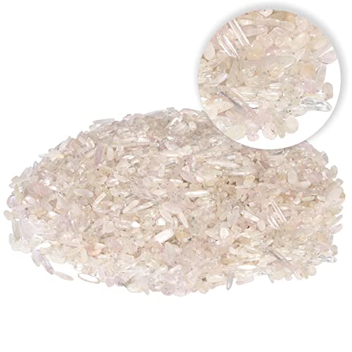 mookaitedecor 1lb Natural Kunzite Crystal Tumbled Stones Chips Bulk - Image 3