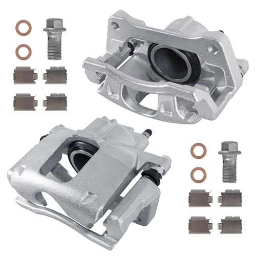 Image of 18B5044 18B5045 Front Disc Brake Calipers Compatible with 2007-12 Wrangler | 2PCS Front Driver & Passenger Side Calipers with Bracket, Compatible with 08-12 Chrysler Town & Country, 07-12 Jeep Wrangler