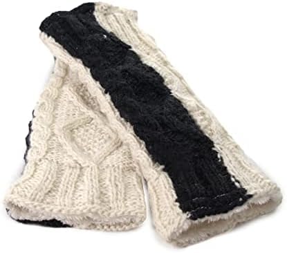 Image of Tibetan Socks Hand Knit Wool Fleece Lined Leg Warmers Boot Toppers