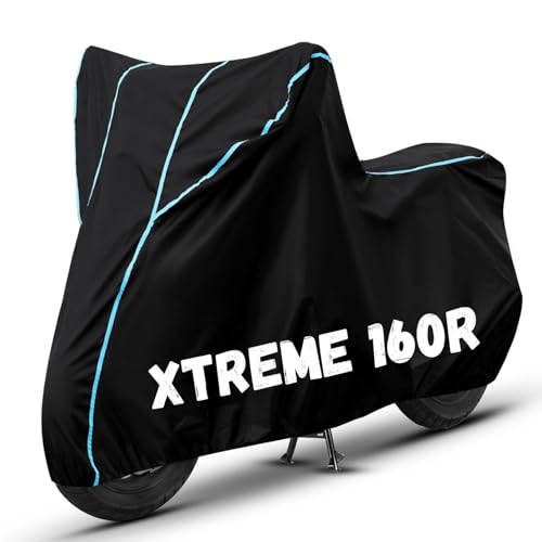Image of Bike Cover for Xtreme 160R 100% Waterproof, Dustproof & Scratch Resistant| Fully Bottom Elastic UV Resistant Heavy Duty Body Cover | All Weather Outdoor Use
