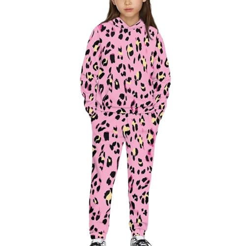 Girls 2 Piece Outfits Long Sleeve Sweatshirts Pants for Girls 7-14 Years Old Soft Hooded Pullover with Pockets2