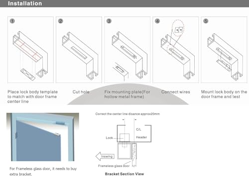 Electric Drop Bolt Lock Deadbolt Fail-Secure NO Mode 12V DC for Narrow Door Access Control System by YUANWIN - Image 6
