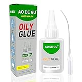 Rusoz Pegamento Fuerte, 1 Frascos de Super Glue Universal de 50 ml Pegamento Instantáneo Pegamento Extrafuerte Transparente Pegamento de Aceite Pegamento Fuerte Para Todo para Múltiples Materiales