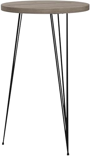 Miniatura 29 de PAK HOME - Juego de 2 mesas auxiliares - Mesas auxiliares redondas de madera con aspecto de mármol blanco para espacios pequeños, mesita de noche