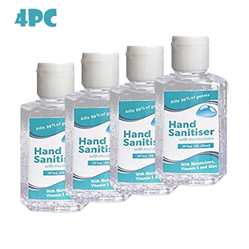 Moliiy Refreshing Hand Sanitizer Gel - No Rinse Speed Dry Hand Soap Quickly Removal 99.99% of Harmful Allergen, 2 Oz/Bottle (4 pcs)