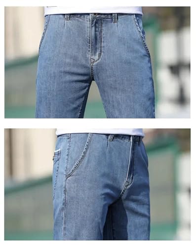 Men's Baggy Jeans Classic Regular Fit Stretch Slim Fit Straight-Leg Denim Pants3