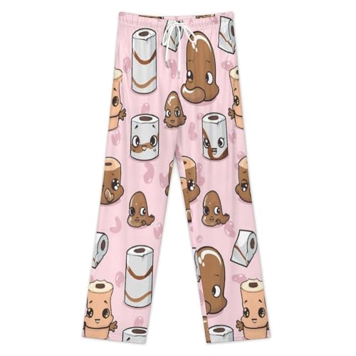 Cute Poop & Toilet Paper Men's Pajama Pants Lightweight Pjs Bottoms Sleepwear Soft Lounge Pants Sweatpants with Drawstring2