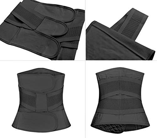 Postpartum Girdle C-Section Recovery Belt Back Support Belly Wrap Belly Band Shapewear (Black, M)
