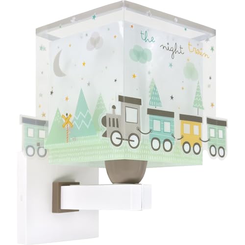 Dalber Lámpara Infantil Aplique Pared The Night Train Tren Multicolor Verde 63539, E14