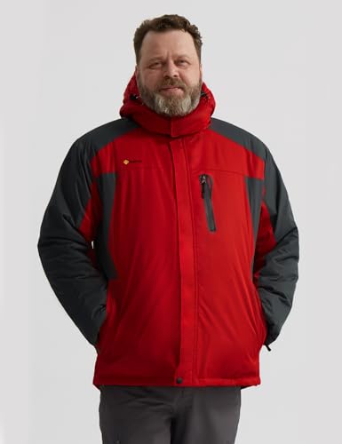 Image of GEMYSE Men's Ski Snow Jacket Warm Winter Waterproof Coat Snowboard Rain Jacket Hooded Windproof Windbreaker