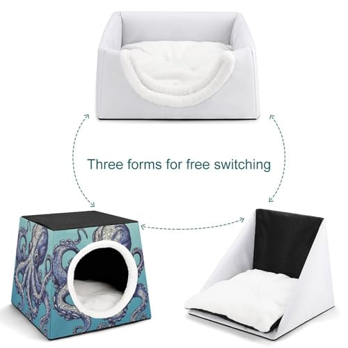Nichoir capsule spatiale pieuvre pour sieste de chat en intérieur