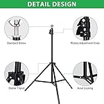Backdrop Stand Kit 10x6.5ft Adjustable Photography Photo Studio Background Support System with Carry Bag and,4 Backdrop Clip for Photoshoot,Parties,Wedding,Birthday,Baby Photo Shoot - Image 4