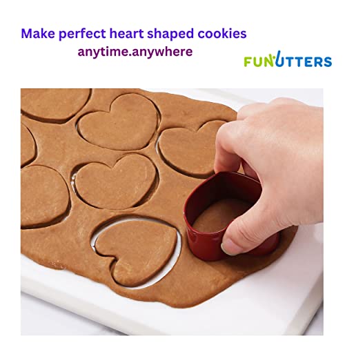 Heart Cookie Cutter Set, 4.5'', 3.5'', 2.75'', 2'', 1.25'', Fun Holiday Heart Shaped Valentines Cookie Cutters, Christmas Cookies, Small, Medium, And Large #TOP3