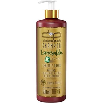 Shampoo Dolce Pet Esmeralda Suave Cereja e Avelã para Cães e Gatos