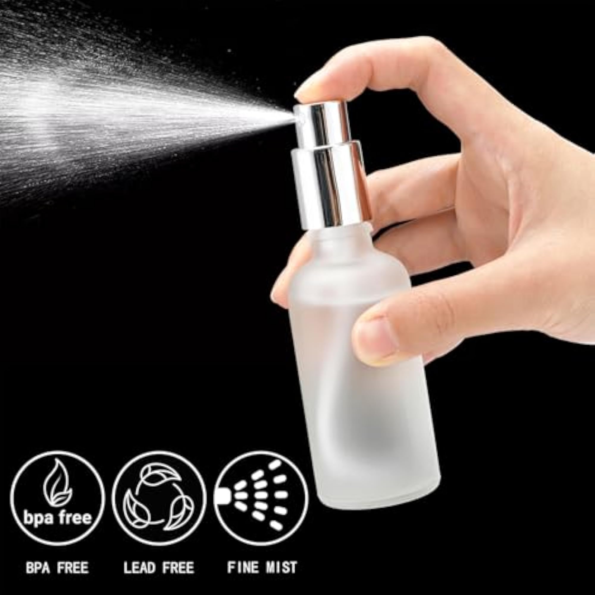 16 Pack Frosted Glass Spray Bottles for Essential Oils