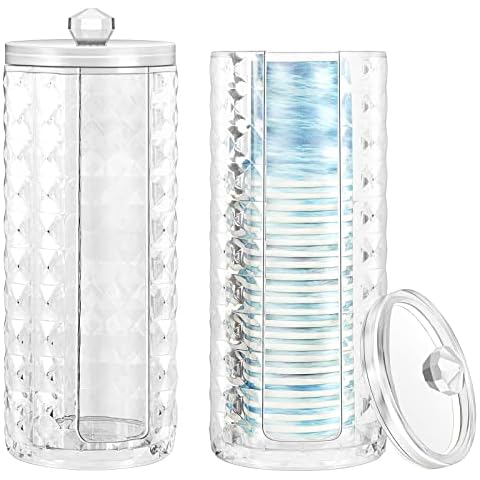 2 Piece Acrylic Bathroom Cup Dispenser Set Cover
