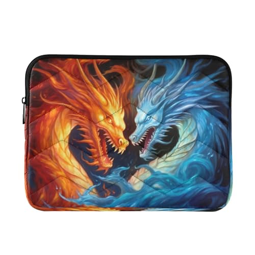 Funda para portátil con diseño 3D dragones 13-14 pulgadas miniatura 1