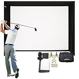 The Indoor Golf Shop DIY Golf Simulator Enclosure - Easy-Setup Golf Simulators for Home - Includes Impact Golf Screen, Enclosure Surround, Protective Padding - Poles Not Included - 10’4” x 10’4” x 5’