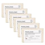 MARLOWE. No. 102 Body Scrub Soap 7 oz (6 Bars), Oud Wood, Exfoliating Soap Bar with Shea Butter, Olive Oil & Green Tea Extracts, Cleanses, Smooths & Revitalizes Skin, Earthy & Smoky Scent