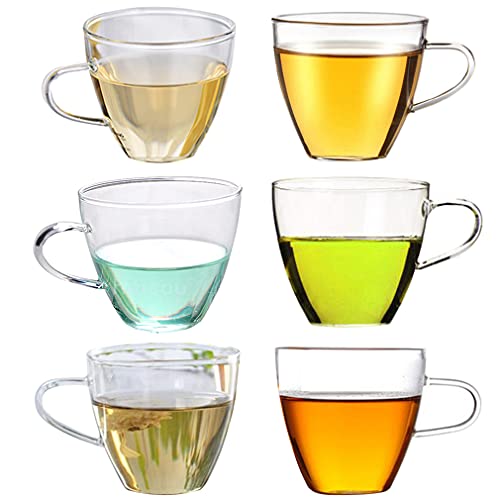 Lot de 6 tasses en verre de 150 ml.