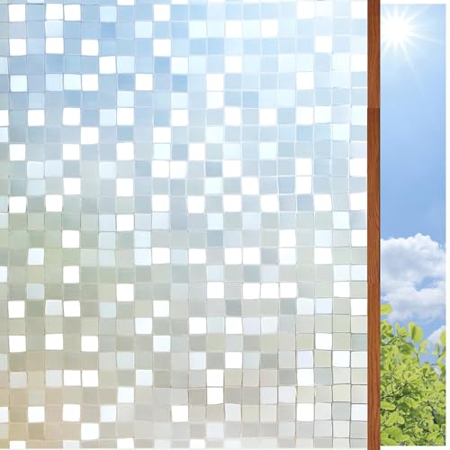 Image of WOO Home Frosted Glass Window Film & Stickers (12 X 72 INCH) Privacy Window Cover for Home & Office - Easy Apply, UV Protection, Removable Decorative Film (Frosted Arrow Design | 1 X 6 SQFT)