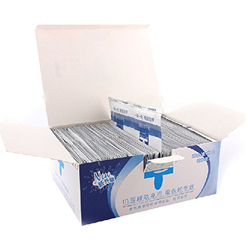 Baisidai 200 PCS Nail Art Polish UV Bulider Gel Remove Pads Wipes Application Easily Kits