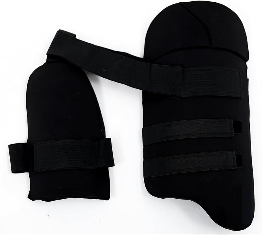 HTM Professional-Grade Cricket Thigh Pad: Enhanced Comfort, Maximum Protection, Lightweight Design, Adjustable Straps, Sweat-Wicking Fabric, Ideal for Right Handed Batsmen (Black)-picture-29