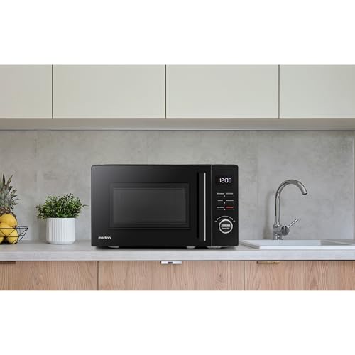 MEDION MEDION Mikrowelle klein mit Grill (20 Liter, 800 Watt, 1000 Watt Grill, 8 Automatik-Programme inkl. Auftaufunktion, 5 Leistungsstufen, 95 Minuten Timer, Drehteller, MD12021) schwarz - Detailansicht 8 | Kompakt-Mikrowellen