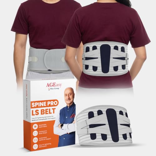 Image of AGEasy (Max Group Spine Pro Belt for Lower Back Pain Relief, Sciatica, Muscle Strains & Spinal Recovery | Adjustable Lumbar Support Belt for Men & Women | Improves Posture, Reduces Discomfort (XL)