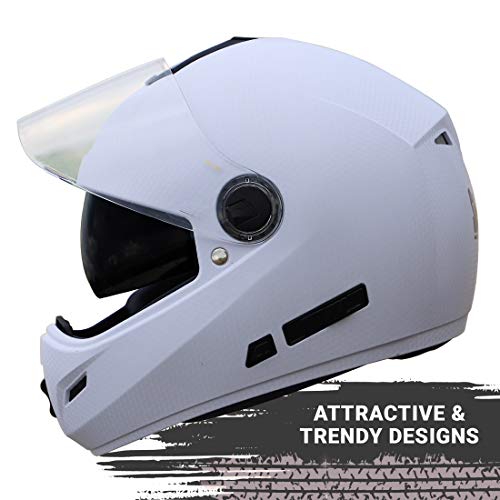 Image of Steelbird Rox Cyborg ISI Certified Full Face Helmet for Men and Women with Inner Smoke Sun Shield and Outer Clear Visor