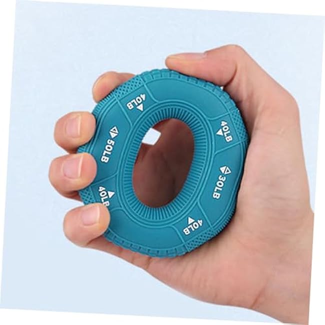 Hand Grip Strengthener Silicone Ring for Forearm Workout Level Resistance Grip Trainer for Tennis Climbing Musician Hand Exercise and Stress Relief