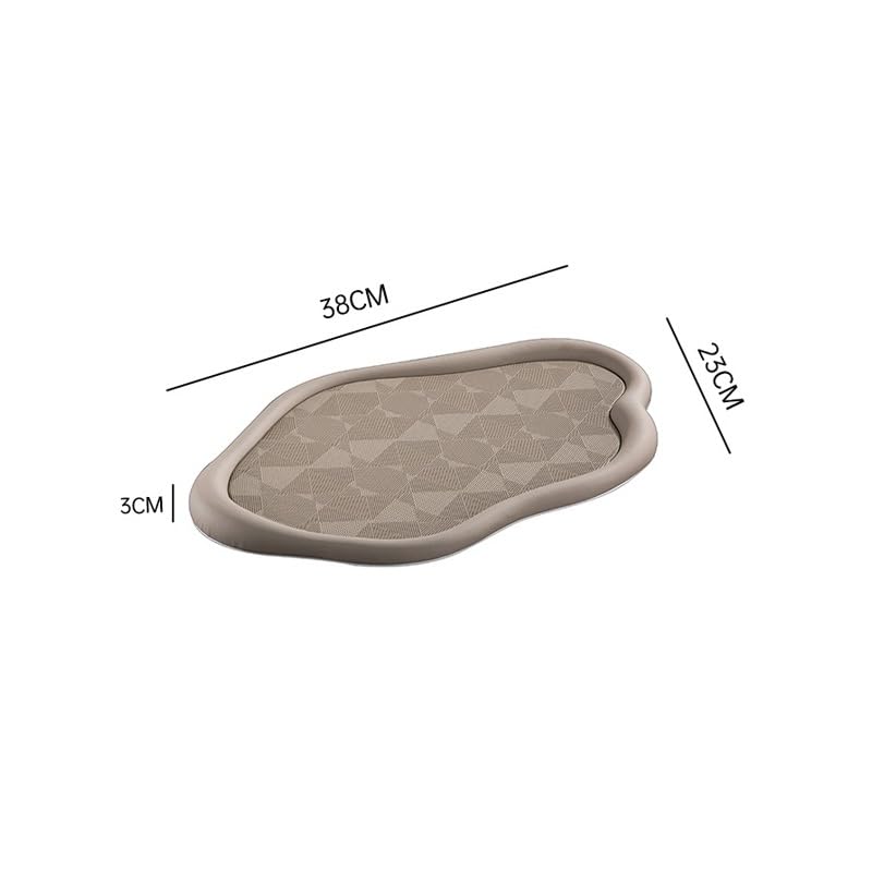 Bandeja de servicio ligera y ondulada de lujo para mesa de comedor, bandeja de cuero para sala de estar, mesa de centro, adornos de escritorio, aromaterapia, joyería, juego de té, bandeja de almacenam