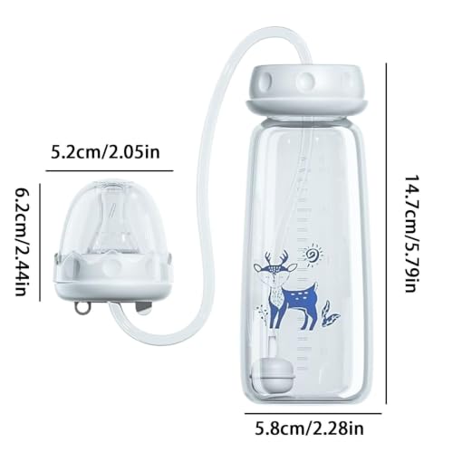 Image of Parents Want a Hands-Free Baby Feeding Bottle that Helps Reduce air Intake While Allowing Babies to Drink Milk Comfortably at Home or While Traveling.