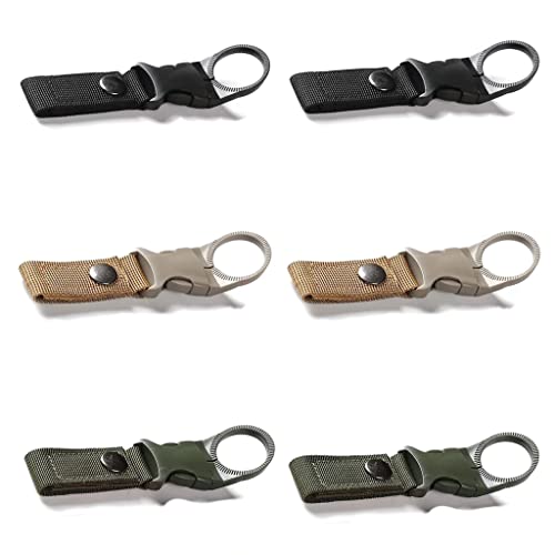 KEUGT 6Pcs Sangle de Bouteille d'eau extérieure Mousqueton de Bouteille d'eau Porte-Bouteille de Ceinture Boucle de Bouteille d'eau de Sac à Dos Convient pour Le Camping, la randonnée, Les Voyages