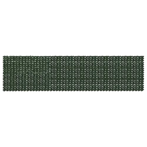 Brise-vue pour balcon occultant extérieur canisse feuilles vert foncé