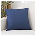 DAHDXD Lniana artystyczna bawełniana poszewka na poduszkę konopna zwykły samochód sofa poszewka na poduszkę jednolity kolor biuro prosta poszewka na poduszkę dekoracja (kolor: Niebieski, rozmiar: 45 x 45 cm)