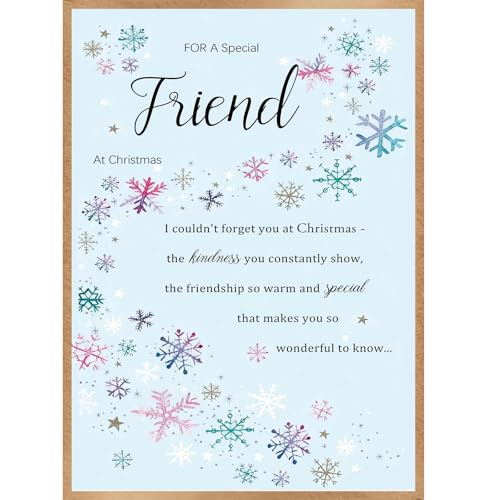 HEJOYN Best Friend Christmas Card, Merry Christmas Card Gifts for Friends, Xmas Cards for Special...