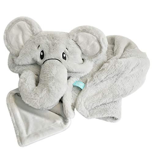 Image of HappyCare Tex SNOOGIE Boo Ultra-Soft Baby Faux Fur Hooded Towel