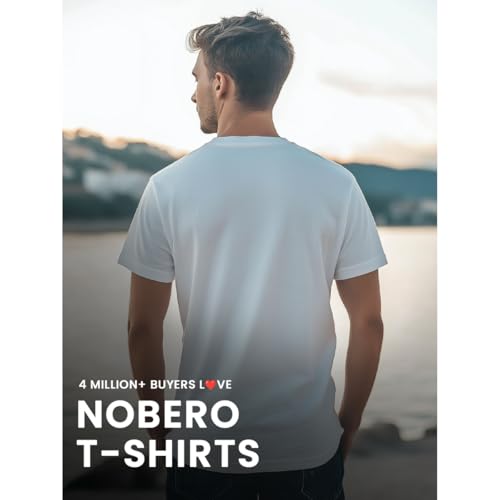 Image of Nobero 100% Cotton T Shirts for Men Stylish | Regular Fit | Graphic Printed T Shirts for Men 180 GSM Combed Cotton | Round Neck Half Sleeve