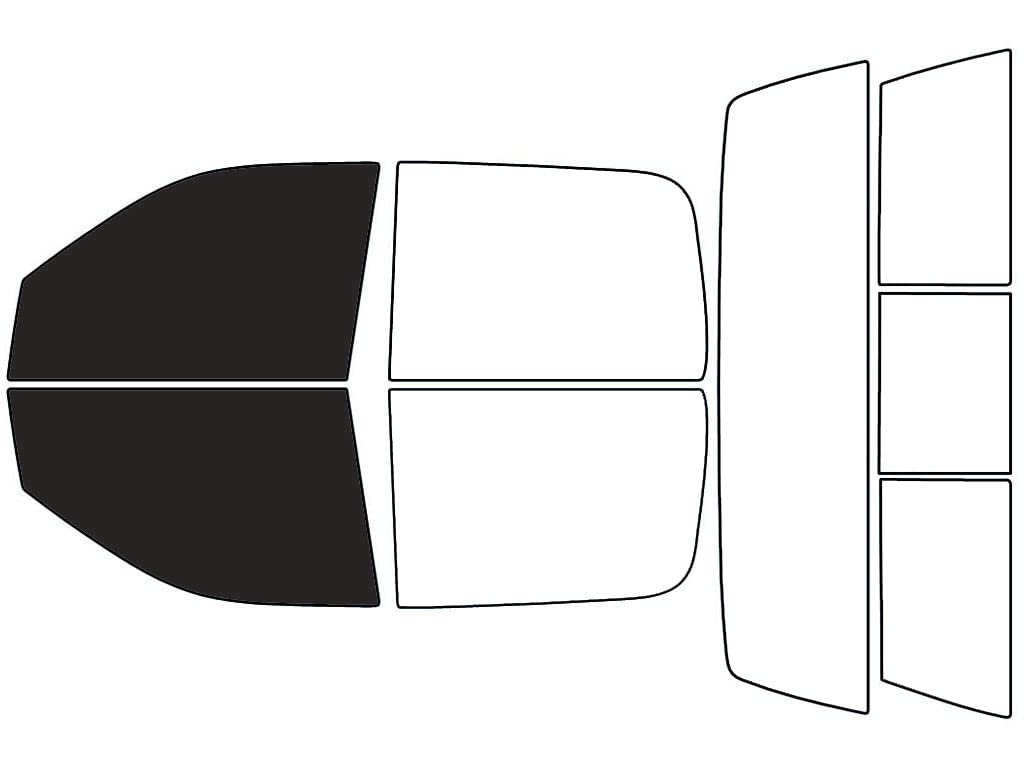 Rvinyl Window Tint Kit Compatible with Ram 1500 2014-2018 4 Door Quad Cab - Black 20% - Single Ply No Bubble Film - Do it Yourself Vehicle Front Precut Kit
