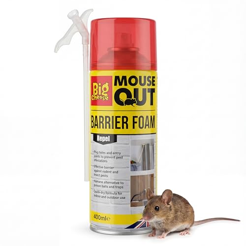The Big Cheese Barrier Foam - 400ml Stop Mouse Access Through Holes & Gaps in Walls Protect Cabling and Vulnerable Cavity Areas Odor Destroyer and Pheromone Trail Remover