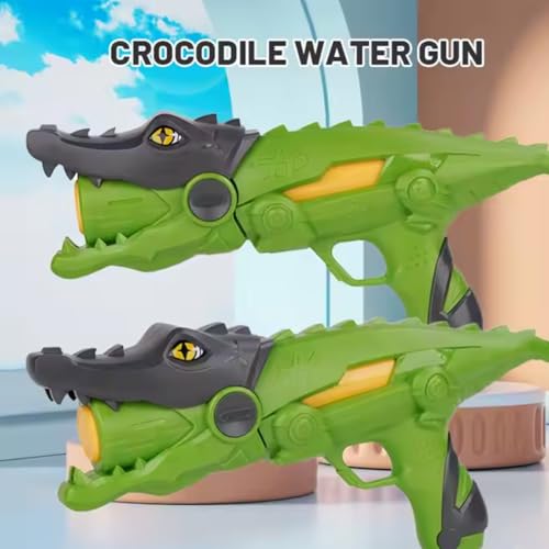 Image of Storio Holi Pichkari Water Gun Toy for Kids Super Power Water Cannon Crocodile-Shaped Water Blaster Pump-Action Water Gun for Summer Games
