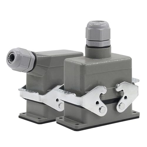 Conector rectangular HDC-HE-010 de 10 pines y cable industrial de 16A
