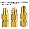 6 Pieces Air Conditioning Refrigerant Angled Compact Ball Valve 1/4 Inch for R410A R134A R12 R22 AC HVAC Refrigerant Tank Adapter 6014 Vacuum Pump Adapter #4