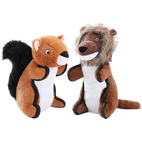 Juguetes chillones de peluche para perros, 2 unidades Cover