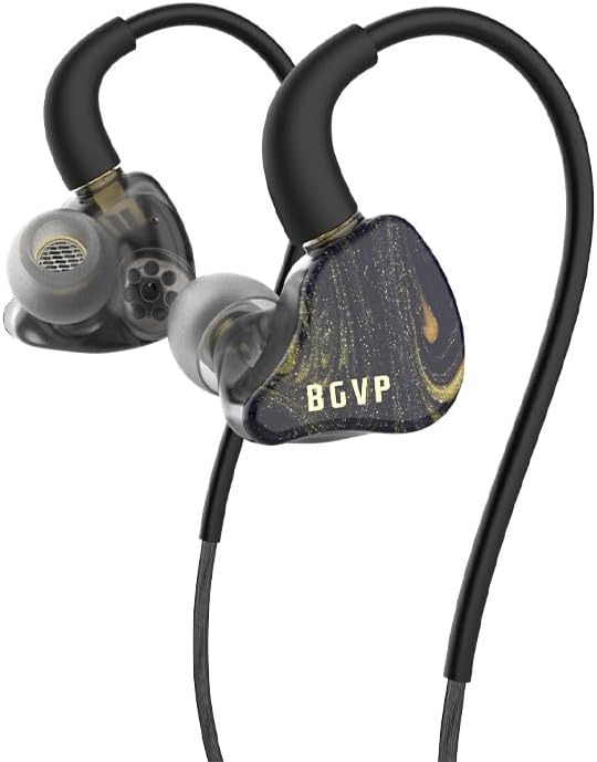 BGVP Butterfly 10mm+6mm Dual-Chamber Dynamic Driver IEMs, 1DD Wired HiFi in-Ear Earphones, Low Distortion, No Sound Leakage, Clear and Distinct Human, MMCX (No Mic)