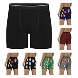 JRASJNI Custom Boxers for Men, Customized Long Boxers with Face, Personalized Face Boxer Briefs for Him Boyfriend Husband, Blank Black No Custom, L