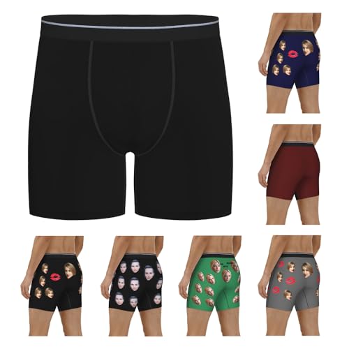 Custom Boxers for Men, Customized Long Boxers with Face, Personalized Face Boxer Briefs for Him Boyfriend Husband